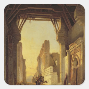 Pegatina Cuadrada Las puertas de El Geber en Marruecos