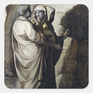 Pegatina Cuadrada Las sagradas mujeres en la tumba 2