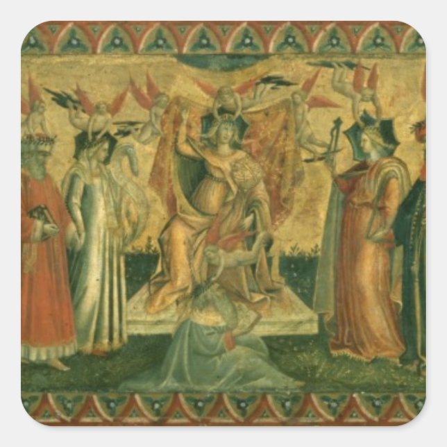 Pegatina Cuadrada Las siete artes liberales, c.1435 (Anverso)