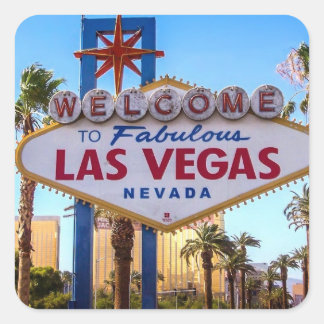 Pegatina Cuadrada Las Vegas