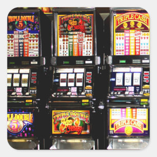 Pegatina Cuadrada Las Vegas Slots Dream Machines