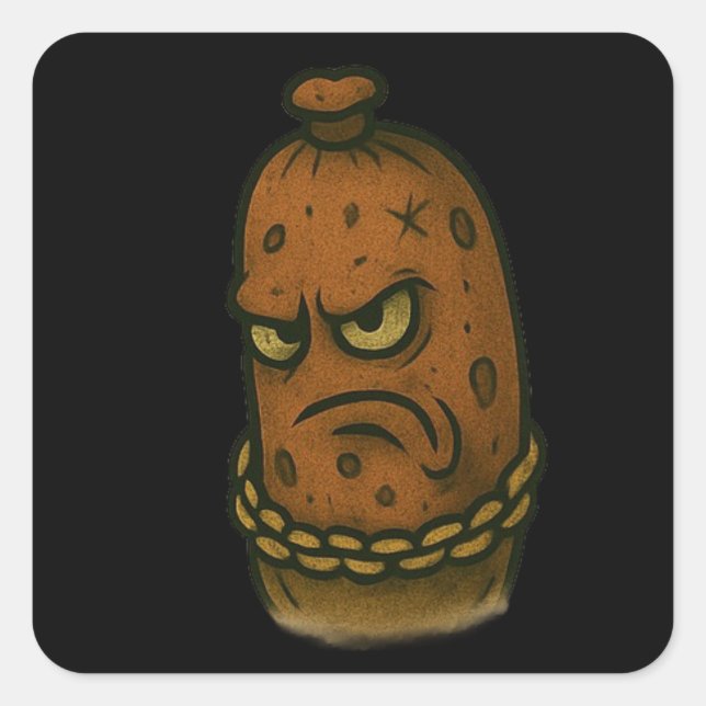 Pegatina Cuadrada Lasanghetti's Dripwurst (Anverso)