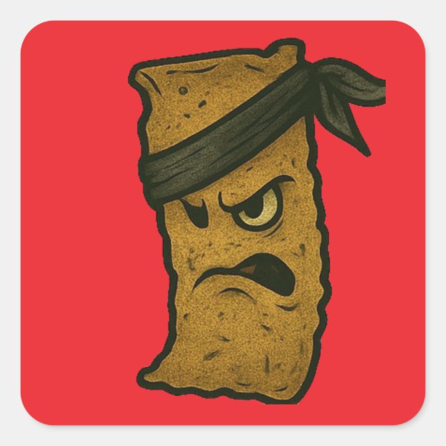 Pegatina Cuadrada Lasanghetti's Stackwell (Anverso)