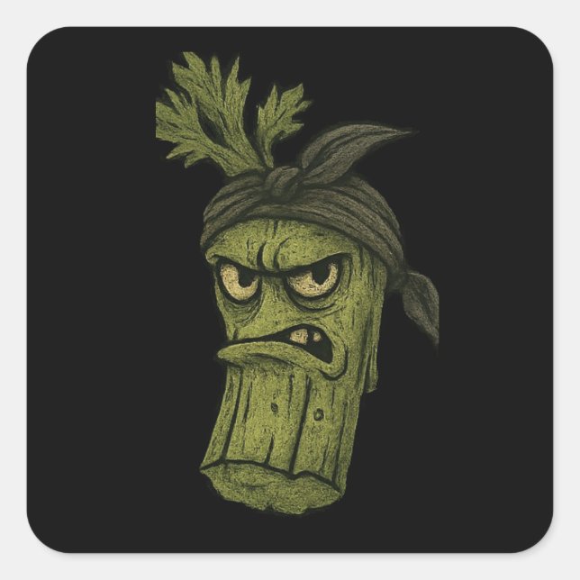 Pegatina Cuadrada Lasanghetti's Stalky D (Anverso)