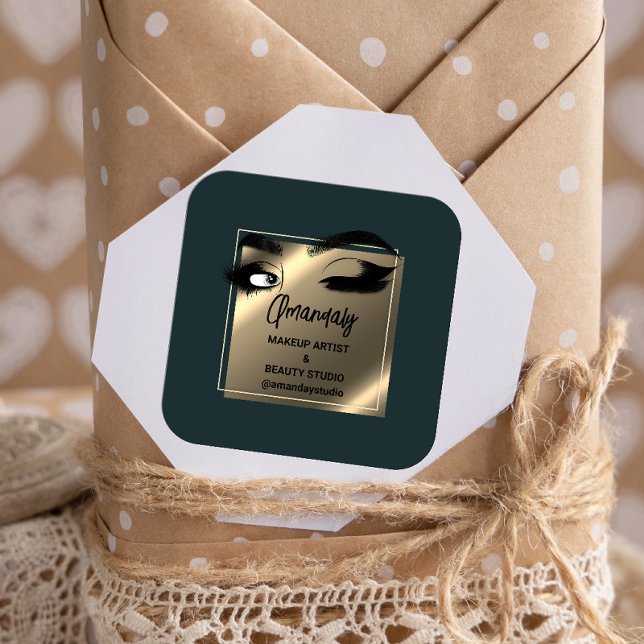 Pegatina Cuadrada Lash Cleaner Makeup Salón De Belleza Gracias Woodl (Subido por el creador)