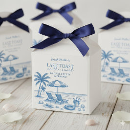 Pegatina Cuadrada Last Toast on the Coast Beach Bachelorette Party 