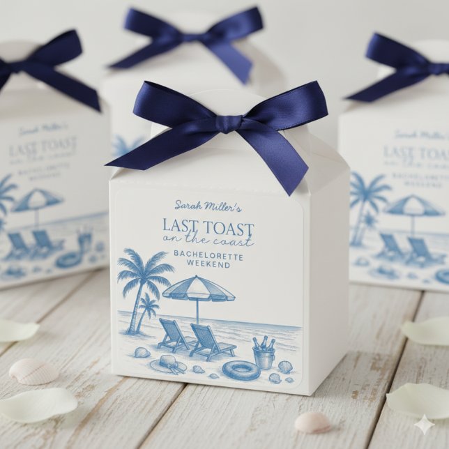 Pegatina Cuadrada Last Toast on the Coast Beach Bachelorette Party  (Subido por el creador)