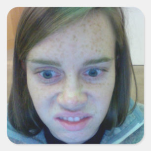 Pegatina Cuadrada Laurz Face