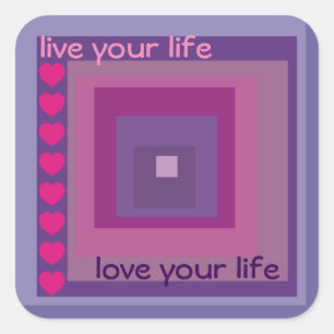 Pegatina Cuadrada lavanda de pasión púrpura campos de diamante arte 