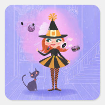 Lavanda y rosa de la bruja roja de Halloween