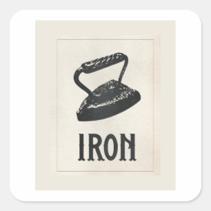 Pegatina Cuadrada Lavandería de época I