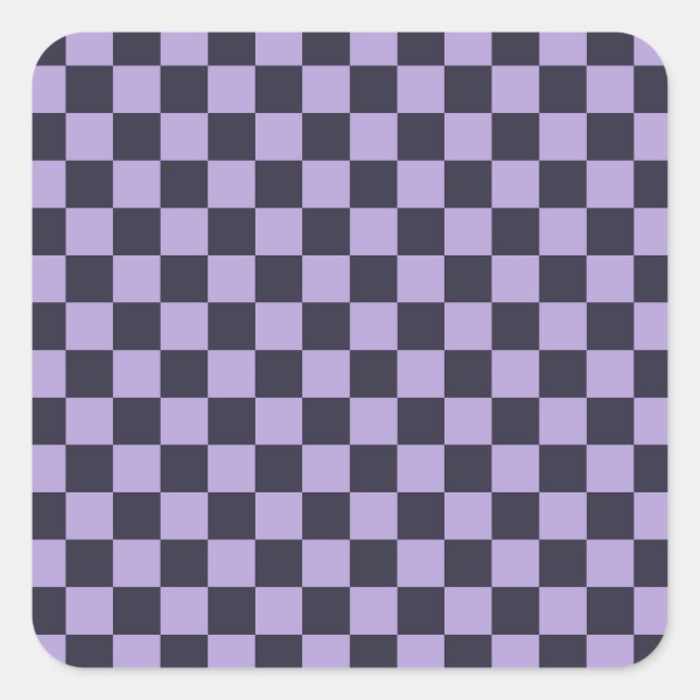 Pegatina Cuadrada Lavender haze checkerboard pattern (Anverso)