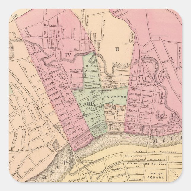 Pegatina Cuadrada Lawrence (Anverso)