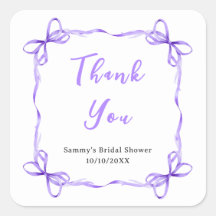 Lazo de Coqueta Púrpura Agradecimiento de Despedid