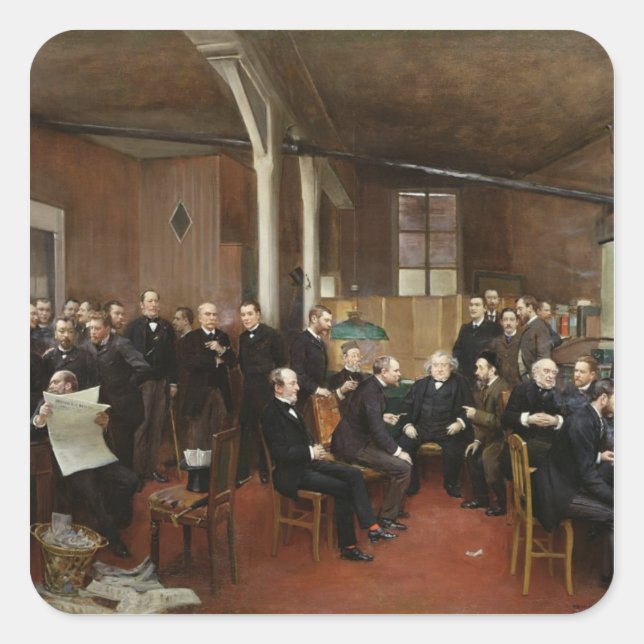 Pegatina Cuadrada Le Journal des Debats, 1889 (Anverso)