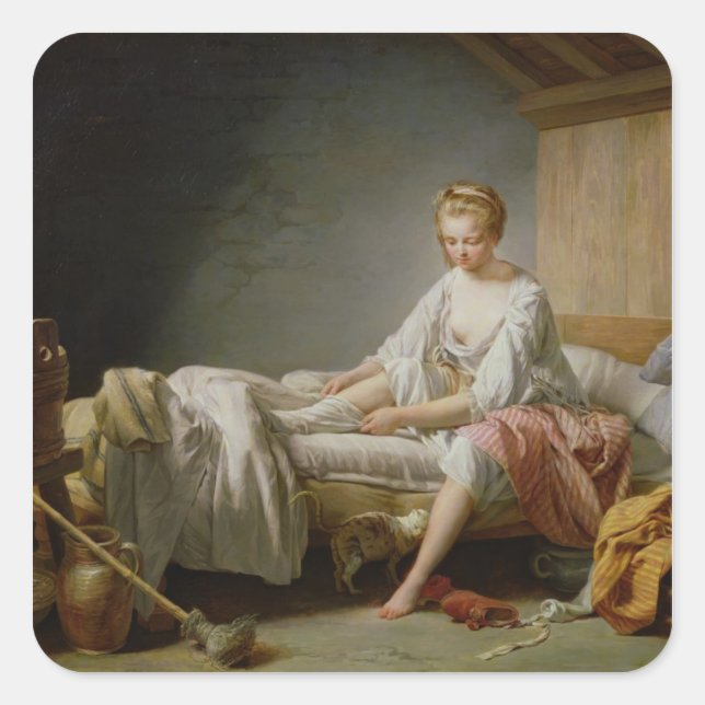 Pegatina Cuadrada Le Lever de Fanchon (Anverso)