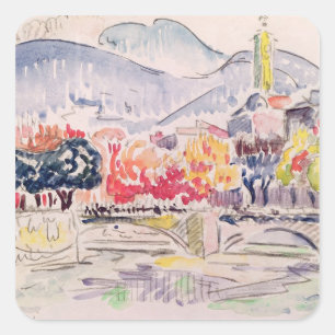 Pegatina Cuadrada Le Paillon, Niza, 1921