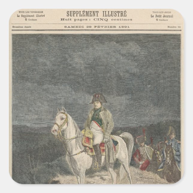 Pegatina Cuadrada Le Petit Journal (Anverso)