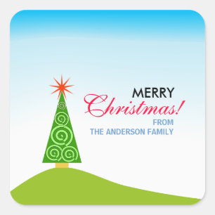 Pegatina Cuadrada Le Sapin