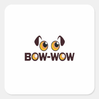 Pegatina Cuadrada Lealtad de perro