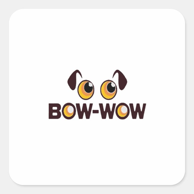 Pegatina Cuadrada Lealtad de perro (Anverso)