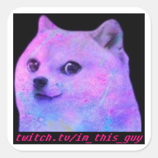 Pegatina Cuadrada Lean Doge