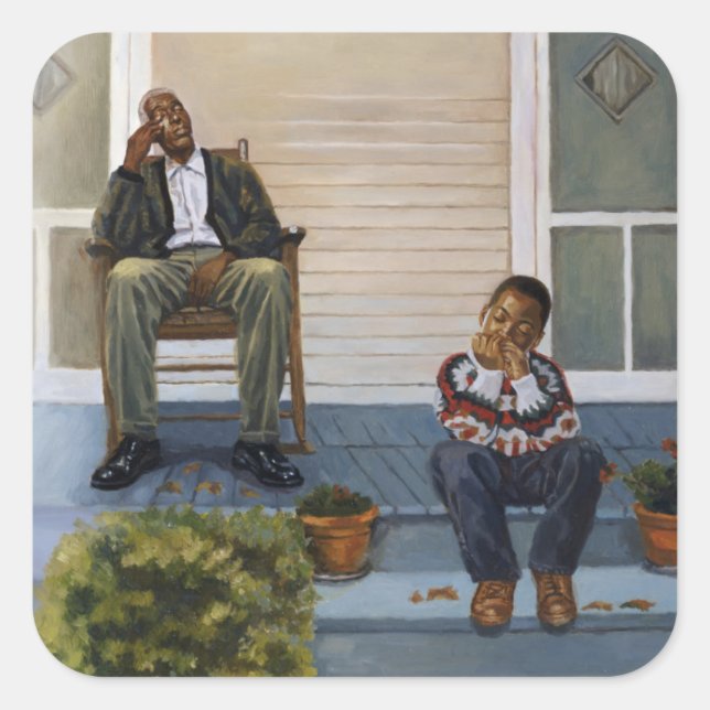 Pegatina Cuadrada Lección de música #3 2000 (Anverso)