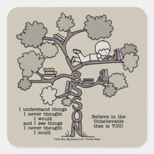 Pegatina Cuadrada Lecciones aprendidas