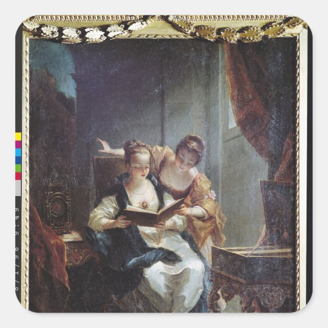 Pegatina Cuadrada Lectores (Anverso)