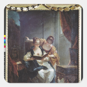 Pegatina Cuadrada Lectores