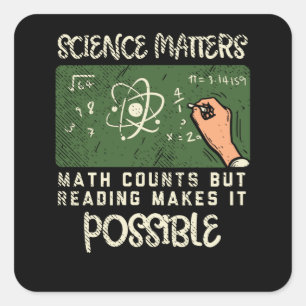 Pegatina Cuadrada Leer - Leer hace posible