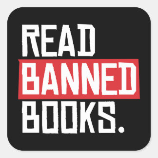 Pegatina Cuadrada Leer libros prohibidos