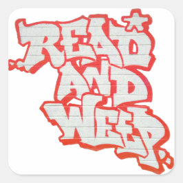 Pegatina Cuadrada Leerlos y llorar