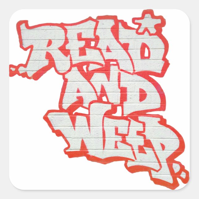 Pegatina Cuadrada Leerlos y llorar (Anverso)