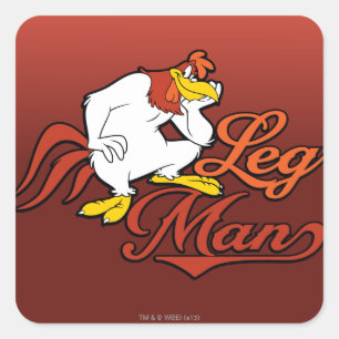 Pegatina Cuadrada Leg Man