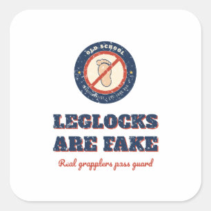 Pegatina Cuadrada Leglocks Son Sticker Divertido De Jiu Jitsu Falso