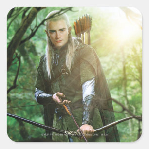 Pegatina Cuadrada LEGOLAS GREENLEAF™ con el arco