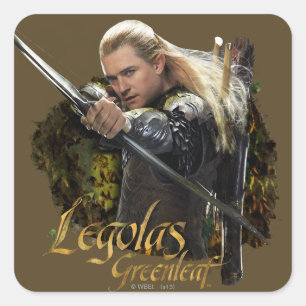 Pegatina Cuadrada LEGOLAS GREENLEAF™ Drawing Bow Graphic