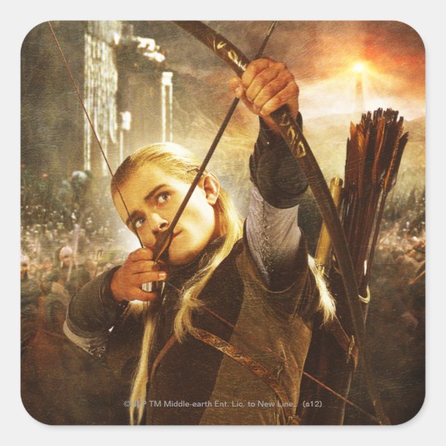 Pegatina Cuadrada LEGOLAS GREENLEAF™ en acción (Anverso)