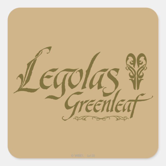 Pegatina Cuadrada LEGOLAS GREENLEAF™ Nombre (Anverso)