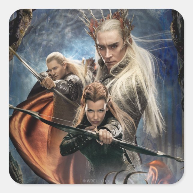 Pegatina Cuadrada LEGOLAS GREENLEAF™, TAURIEL™ y Thranduil (Anverso)