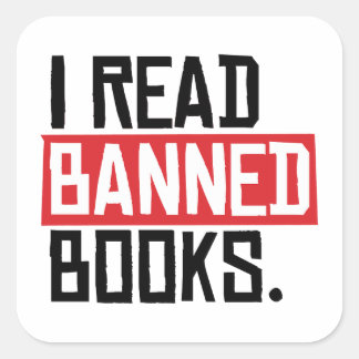 Pegatina Cuadrada Leí Libros Prohibidos