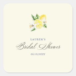 Pegatina Cuadrada Lemon Mediterráneo despedida de soltera italiana