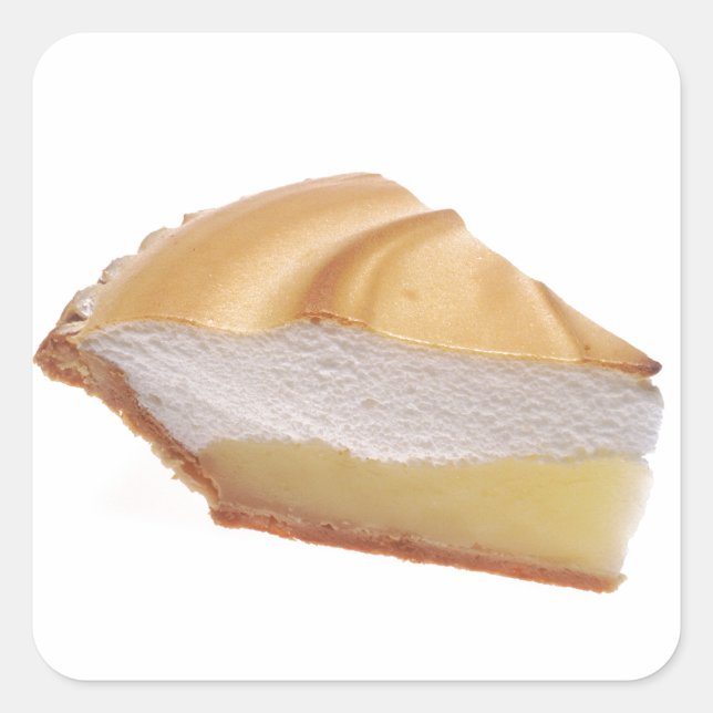 Pegatina Cuadrada Lemon Meringue Pie (Anverso)