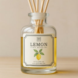 Pegatina Cuadrada Lemon Reed Diffuser Label