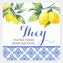 Pegatina Cuadrada Lemon Shower