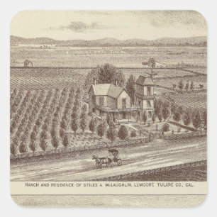 Pegatina Cuadrada Lemoore, ranchos de Armona