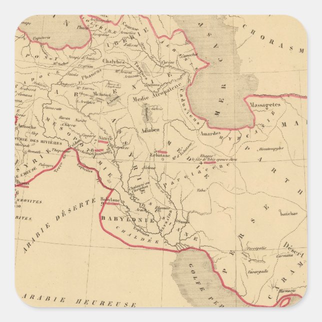 Pegatina Cuadrada L'Empire des Perses (Anverso)