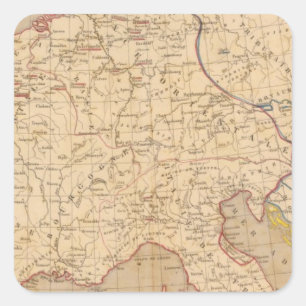 Pegatina Cuadrada L'Empre de Charlemagne de 768 a 814