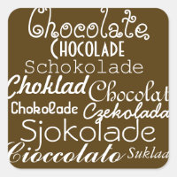 Lenguas de Pegatinas de chocolate